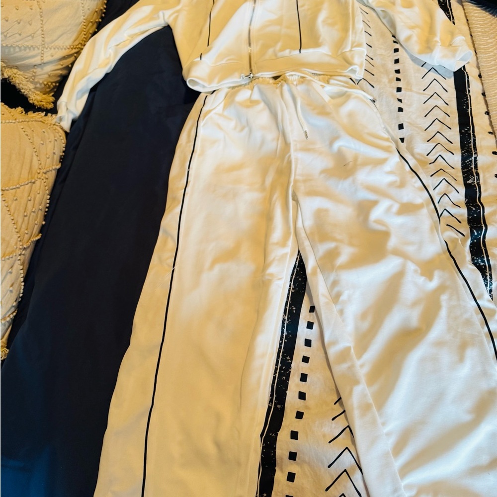 White Women's set with Black Accents